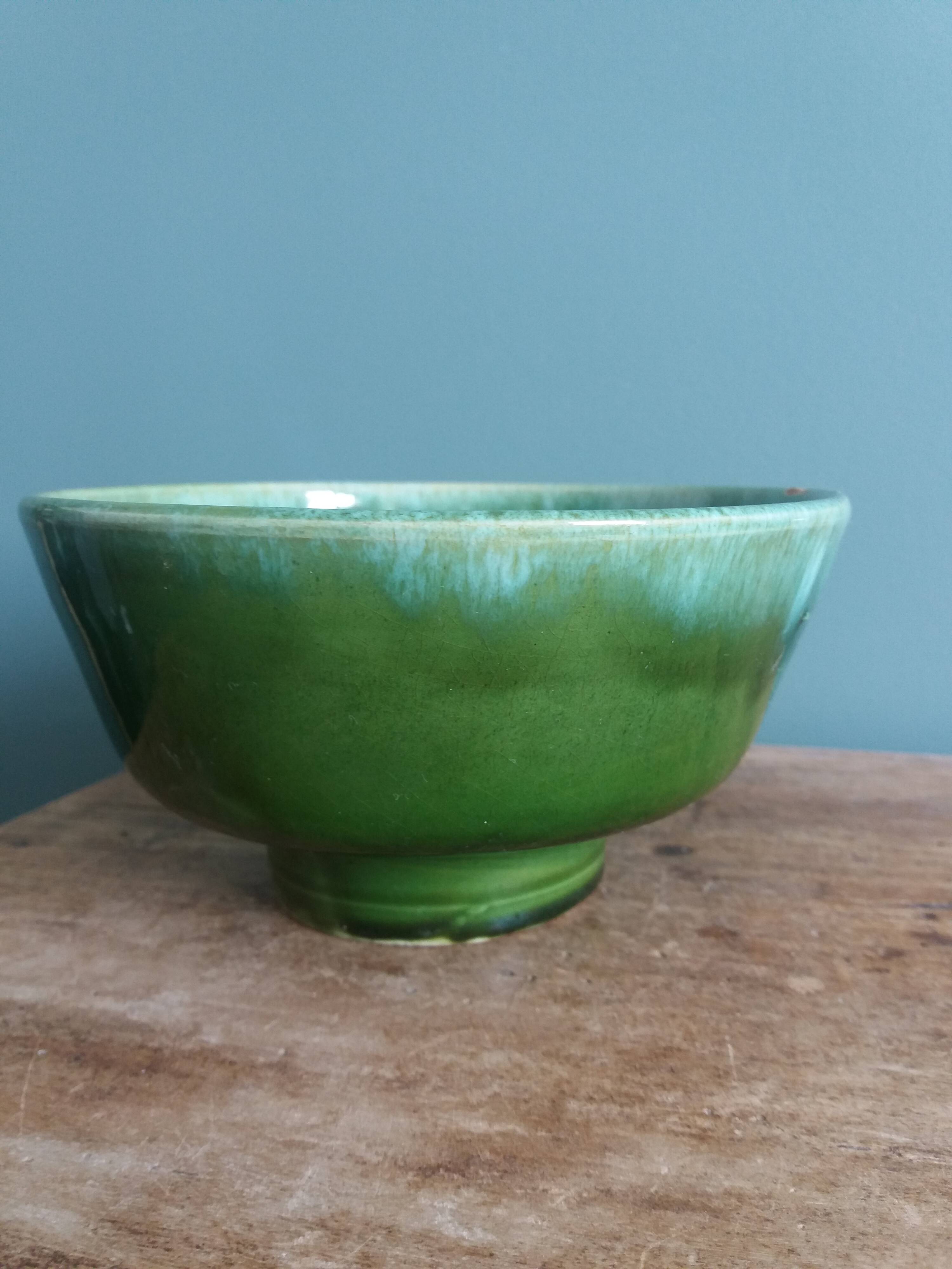 Planter, flower pot in glazed ceramic