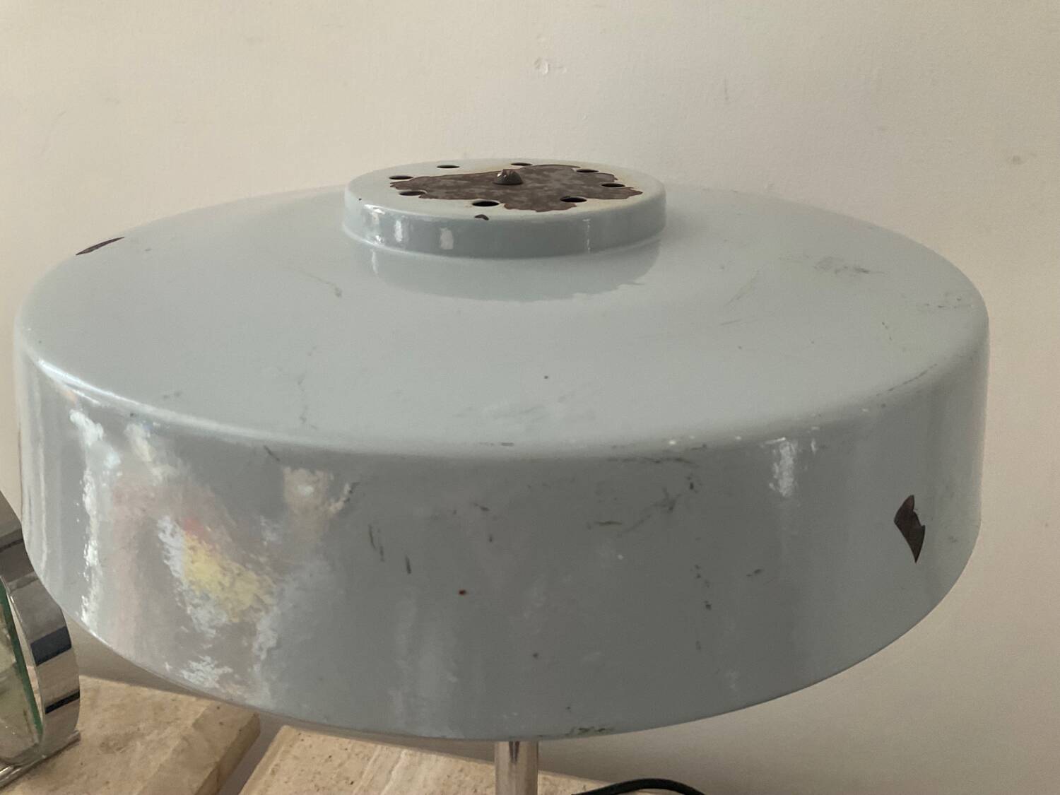 Vintage lamp from the 50s in sheet metal