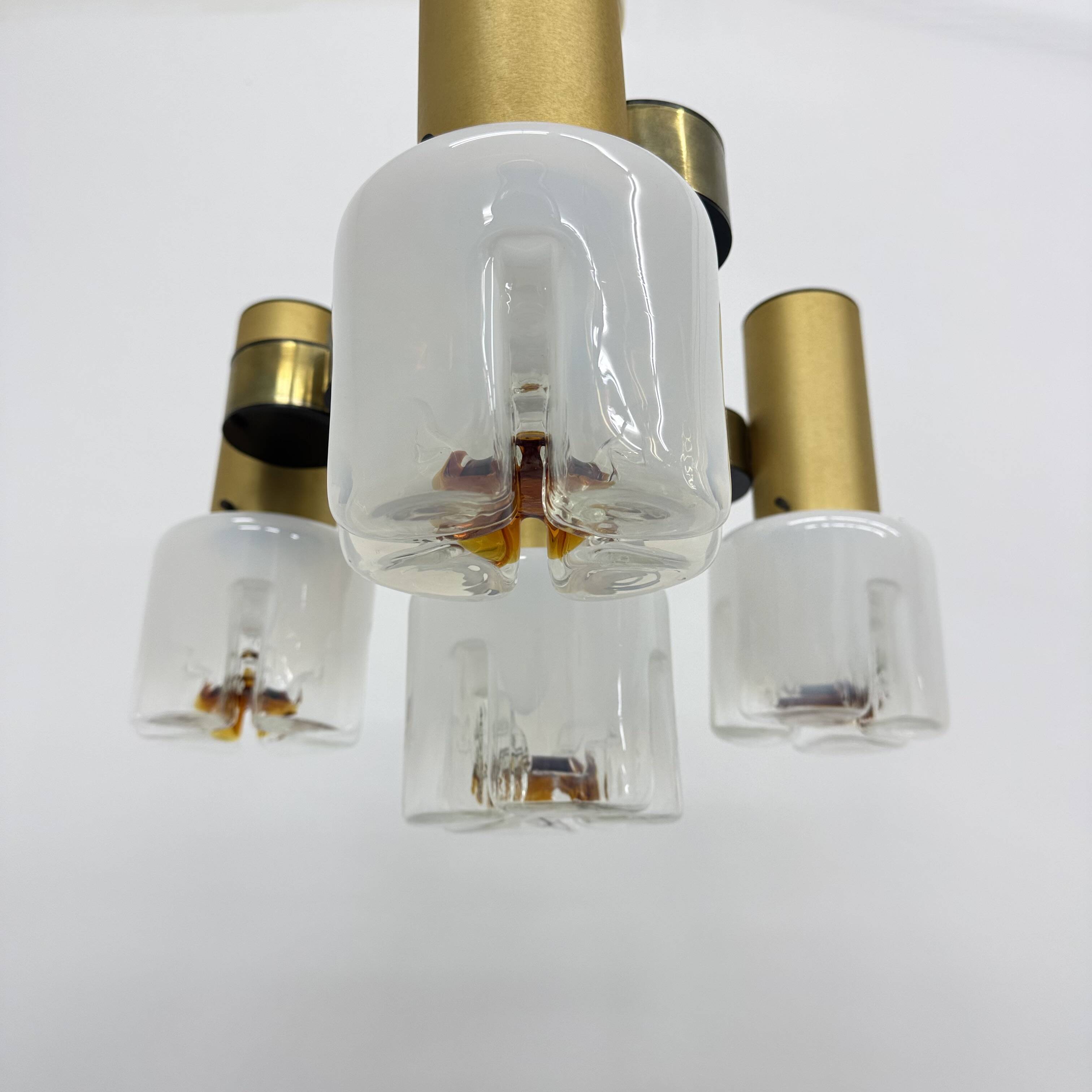Mid-century design Italian chandelier by Gaetano Sciolari , 1970s