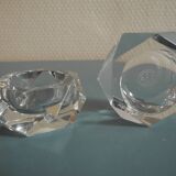 pair of salt shakers Baccarat art table vintage crystal salt shakers