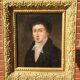 19th C. Portrait Painting Young Man Gentleman Antique