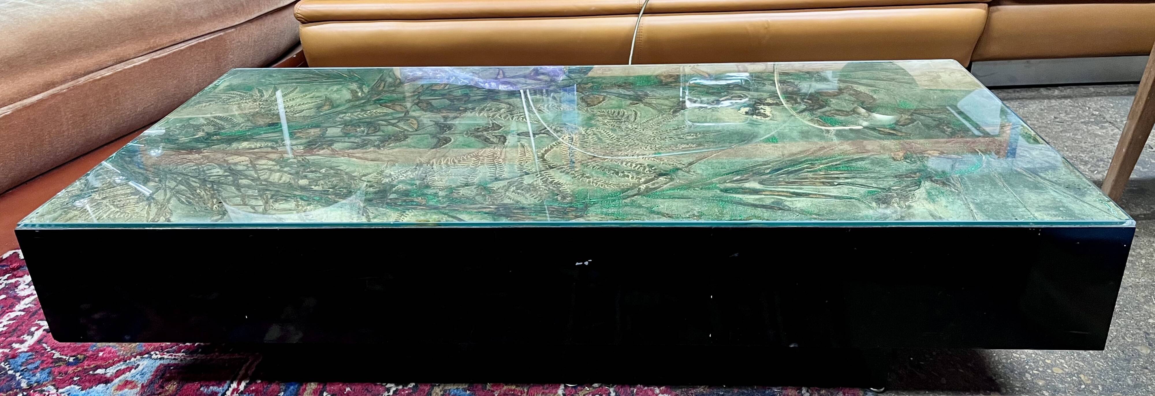 Coffee table with plant motif, 1970