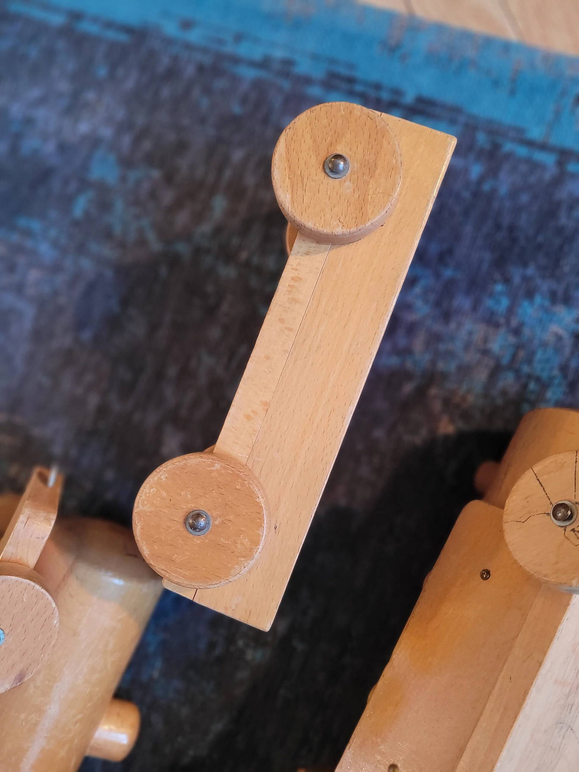 Old wooden train - beech toy