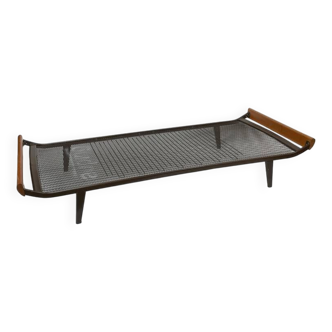 Vintage Auping Cleopatra daybed in teak metal design by Dick Cordemeyer