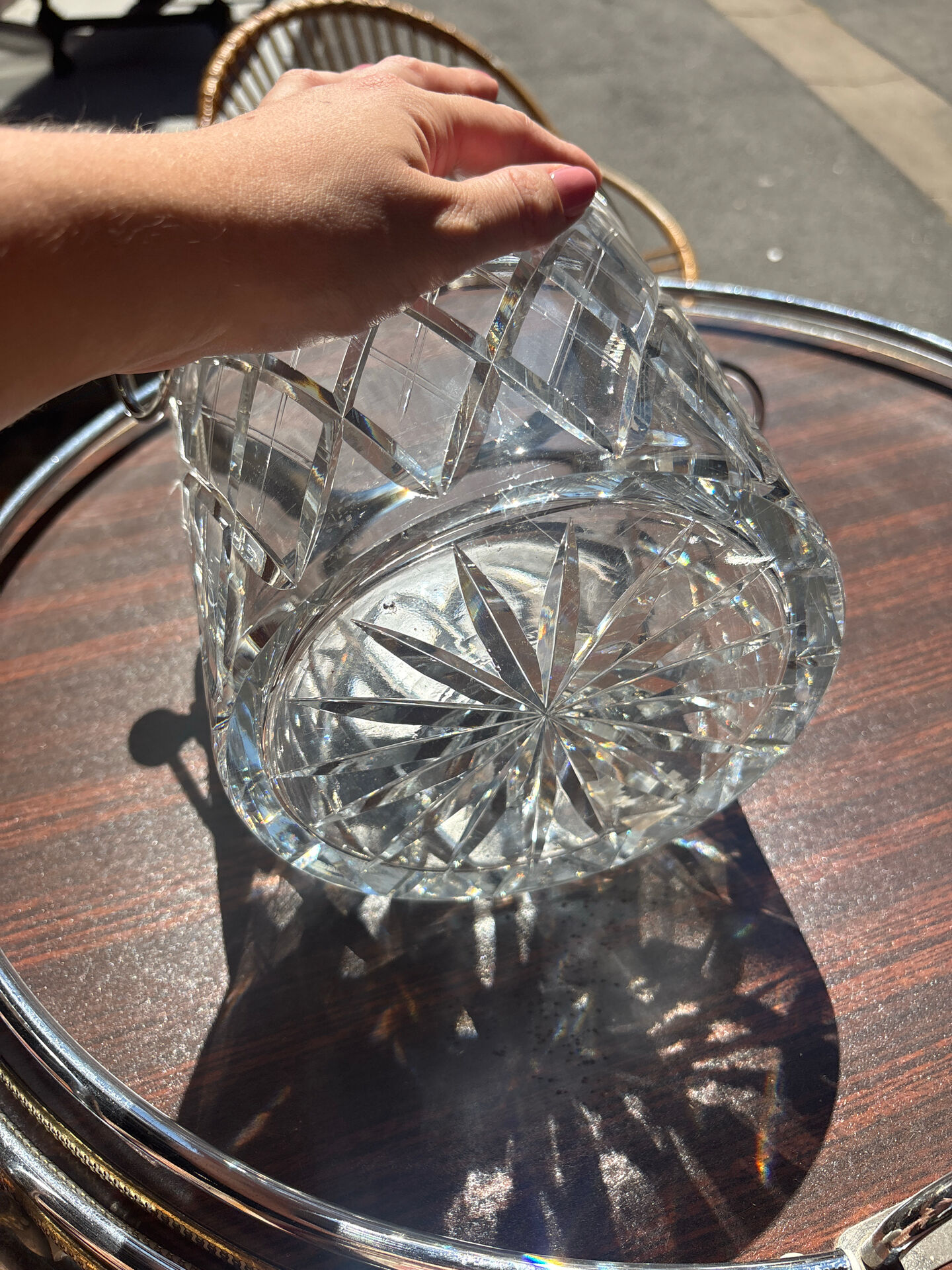 Seau à glace en cristal