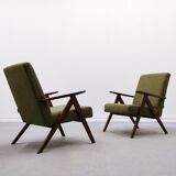 Easy Chair Model B 310 Var in Green Boucle