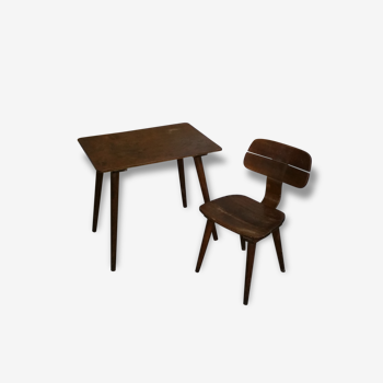 Desk and Scandinavian Chair Brown