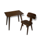 Desk and Scandinavian Chair Brown