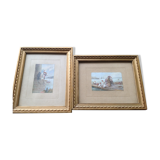 Pair of 2 orientalist watercolours early 20th