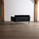 Horst Brüning Model 6912 two seater sofa in black leather for Kill International, Germany 1967