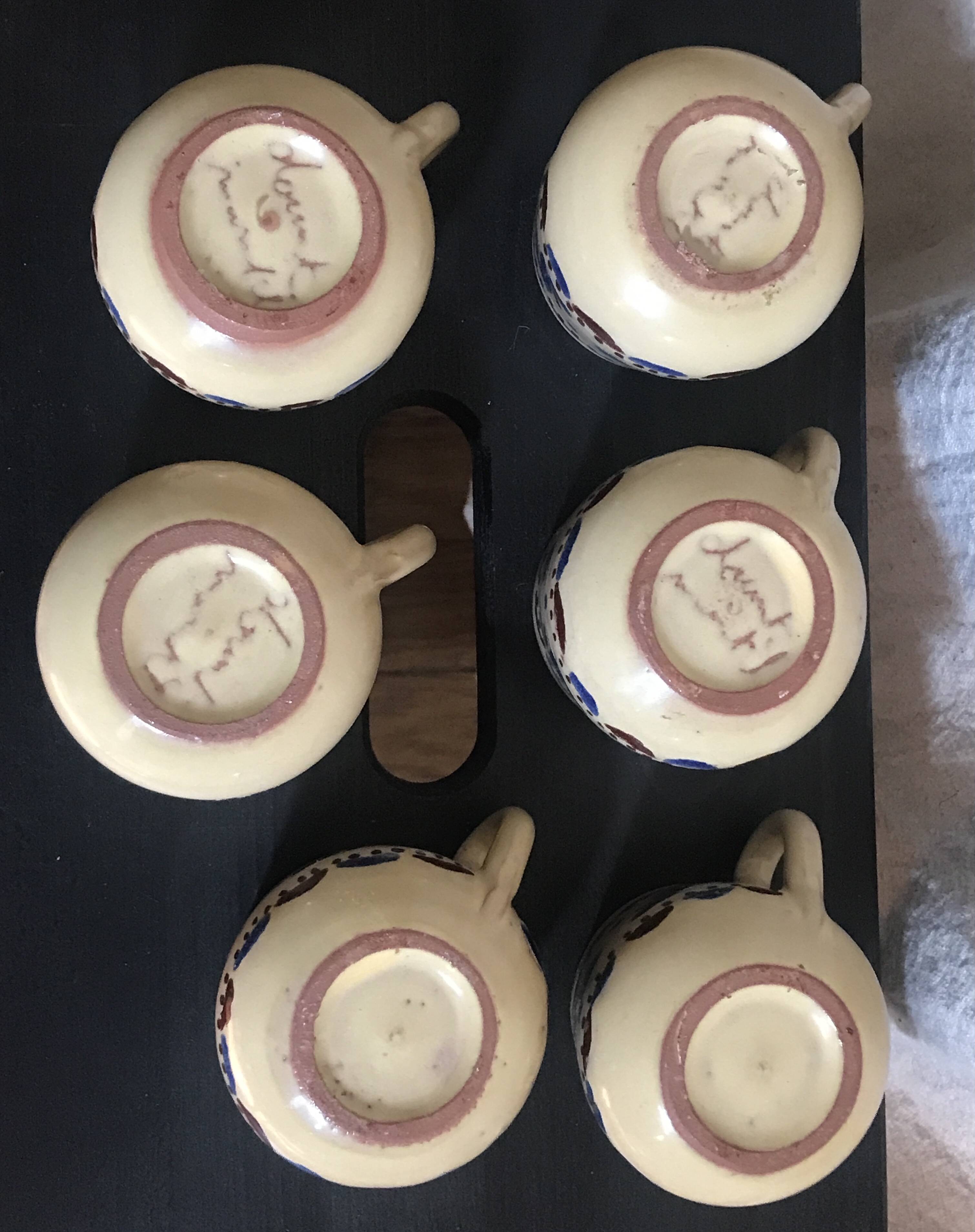 Vintage terracotta coffee service