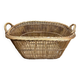 Corbeille, panier osier vintage, années 60,70', déco campagne chic