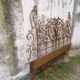 Golden wrought iron bedhead