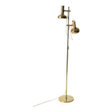 Scandinavian brass floor lamp with two adjustable light point