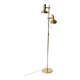 Scandinavian brass floor lamp with two adjustable light point