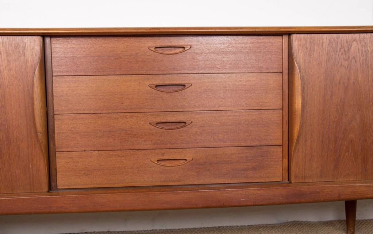 Vintage Scandinavian sideboard by Henry Walter Klein for Bramin