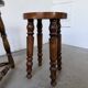 Pair of antique stools with turned legs.