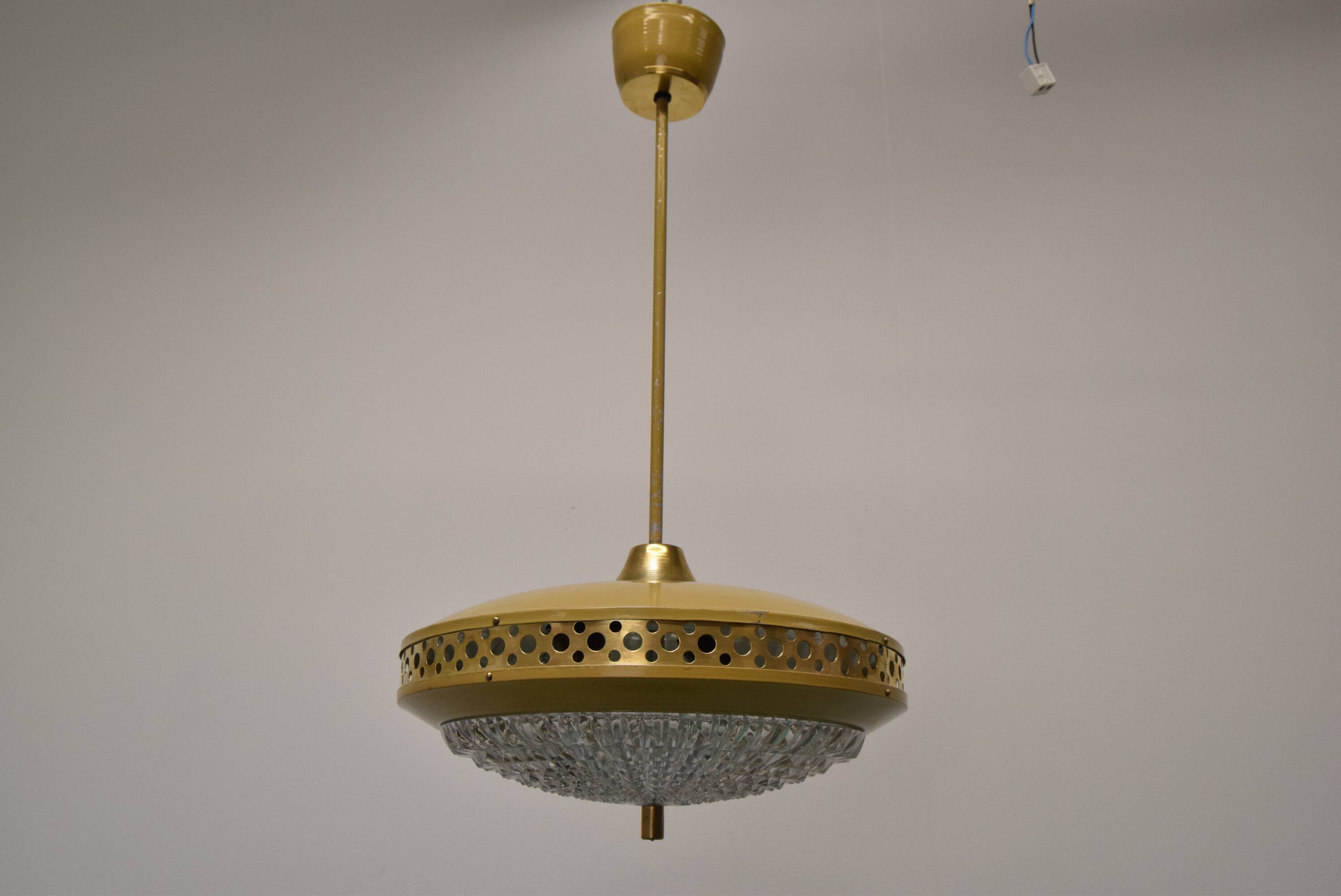 1970s Space Age Metal Pendant by LUDIB Bratislava