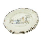 Lot of 2 plates Sarreguemines children Richard