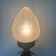 Large Art Deco column lamp metal Onyx frost glass