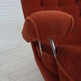1970s, Swedish swivel armchair by Ulferts Sweden, furniture velour.