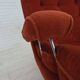 Fauteuil pivotant suédois des années 1970 par Ulferts Sweden, velours de mobilier.