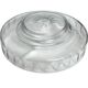 Art Deco, tripod fruit bowl in silver-plated metal by Gallia, crystal, circa 1930.