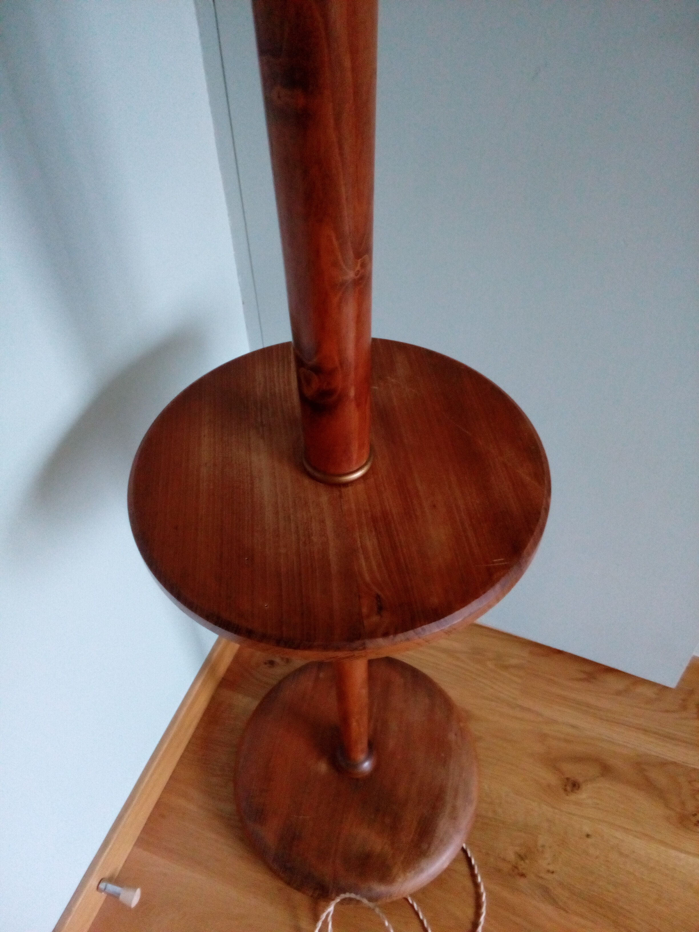 Art Deco lamppost with tablet, wooden