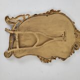 Golden brass table psyche mirror, art nouveau