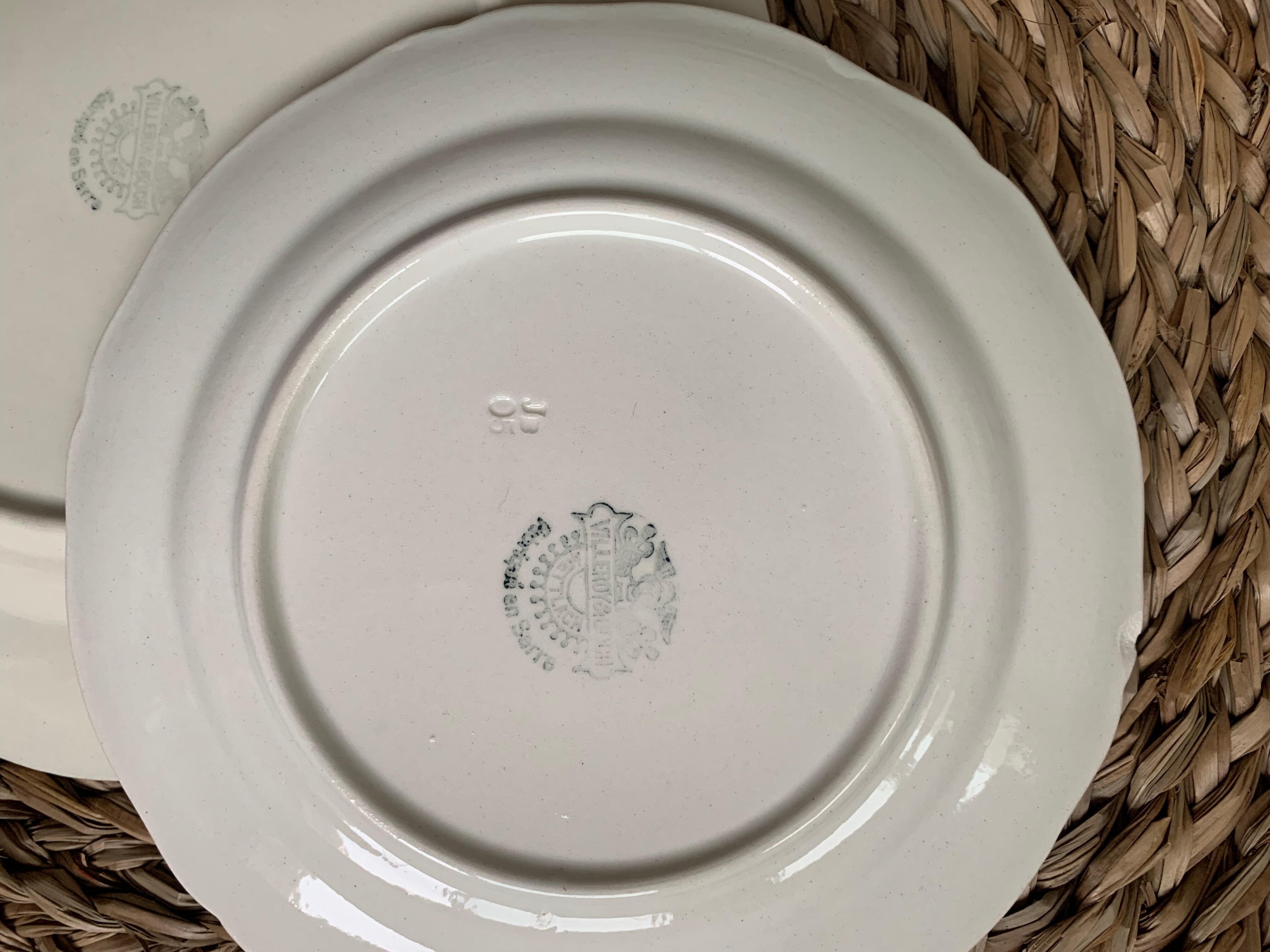 Set of 6 plates with white starter or dessert Manoir from Villeroy & Boch
