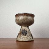 Mid-century modern Danish studio pottery candlestick by Tingkeramik, 1960s