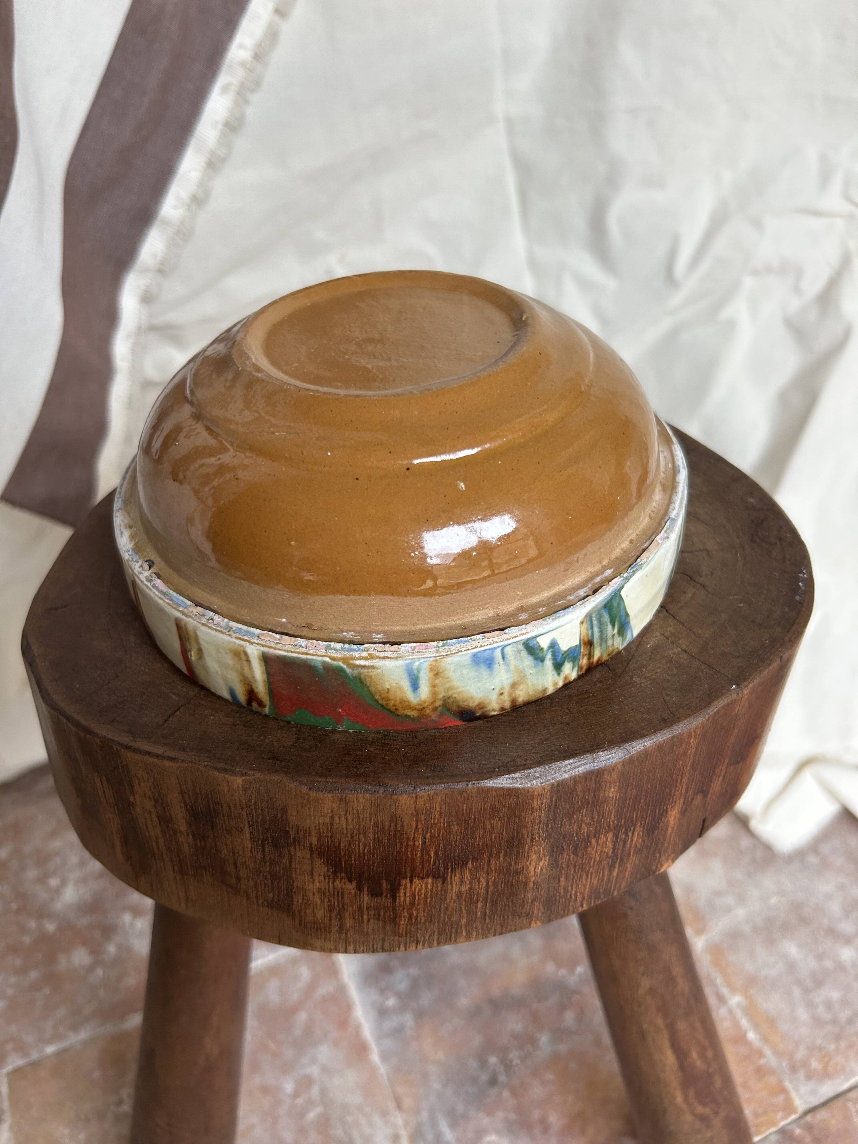 Painted terracotta bowl