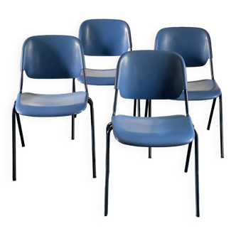 4 Vintage Stacking Chairs by Helmut Starke for Marko