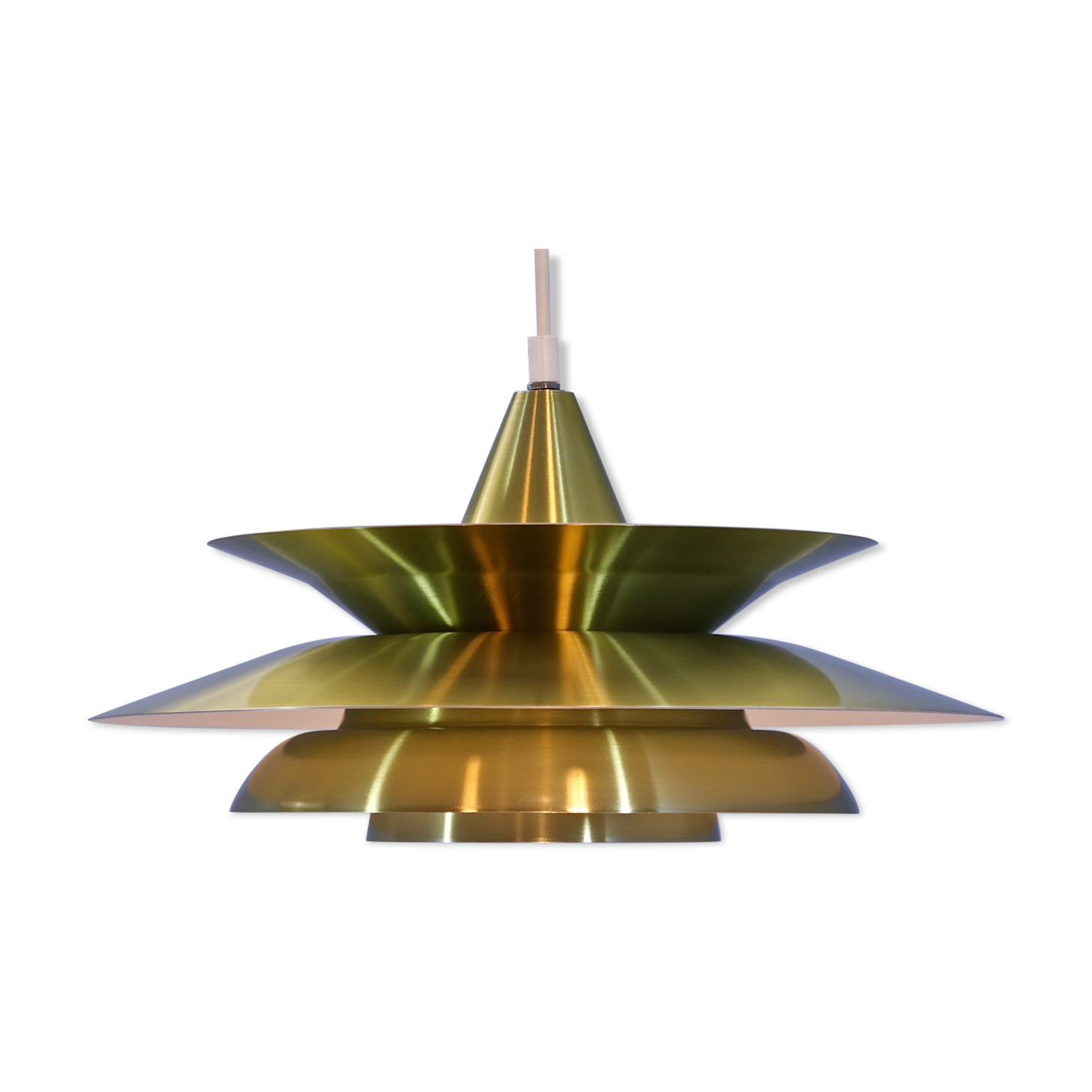 Danish hanging lamp in brass, 1970s
