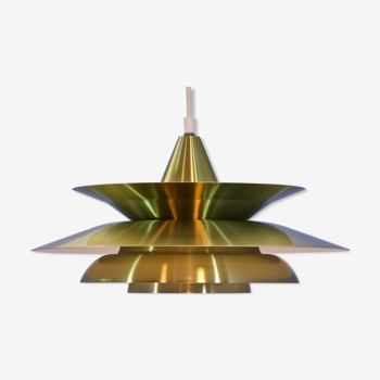 Danish hanging lamp in brass, 1970s