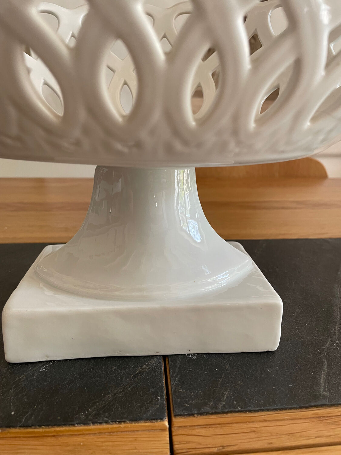 Old white porcelain fruit cup