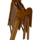 Vintage set of four Rex Plywood folding chairs by Niko Kralj design 1950