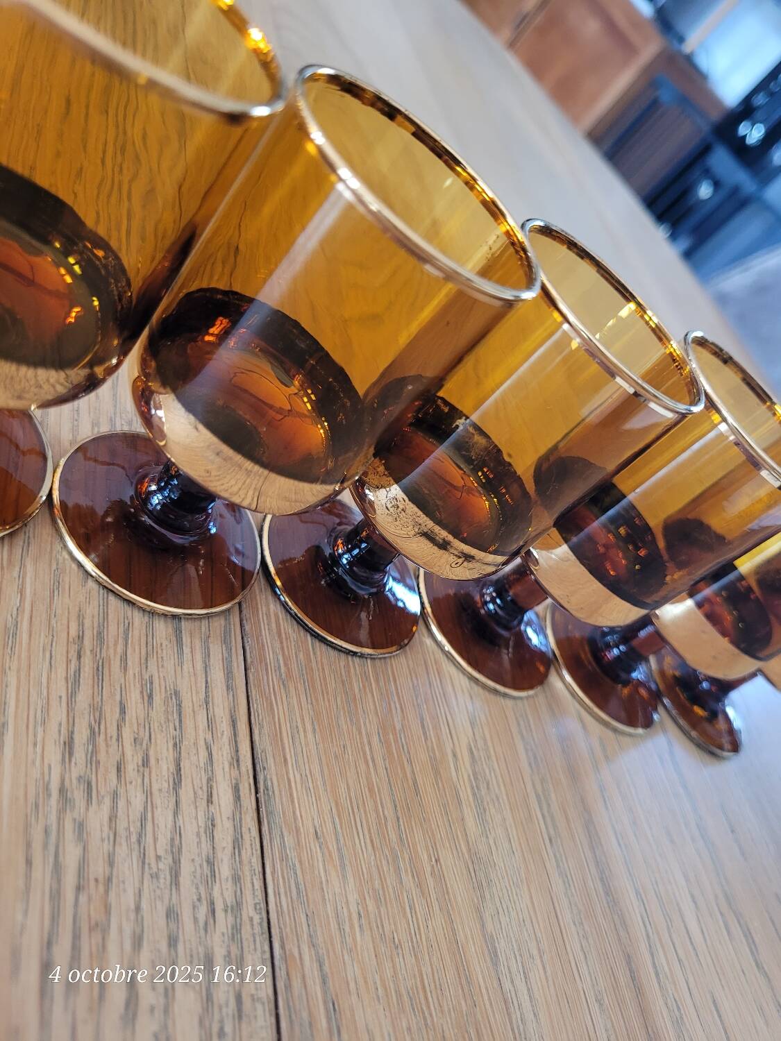 6 verres à liqueur vintage