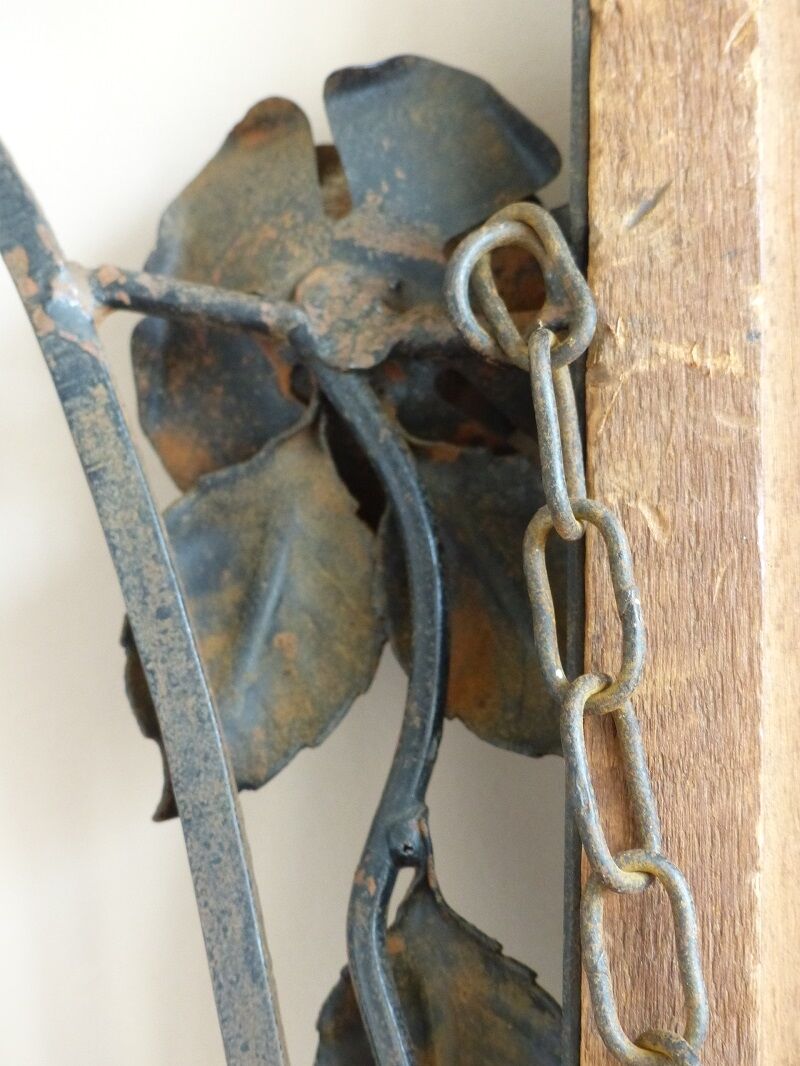 Mirror art deco wrought iron 75x87cm