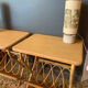 Pair of rattan bedside tables