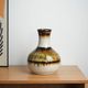 Ceramic vase with drip glaze, German pottery from the 1970s