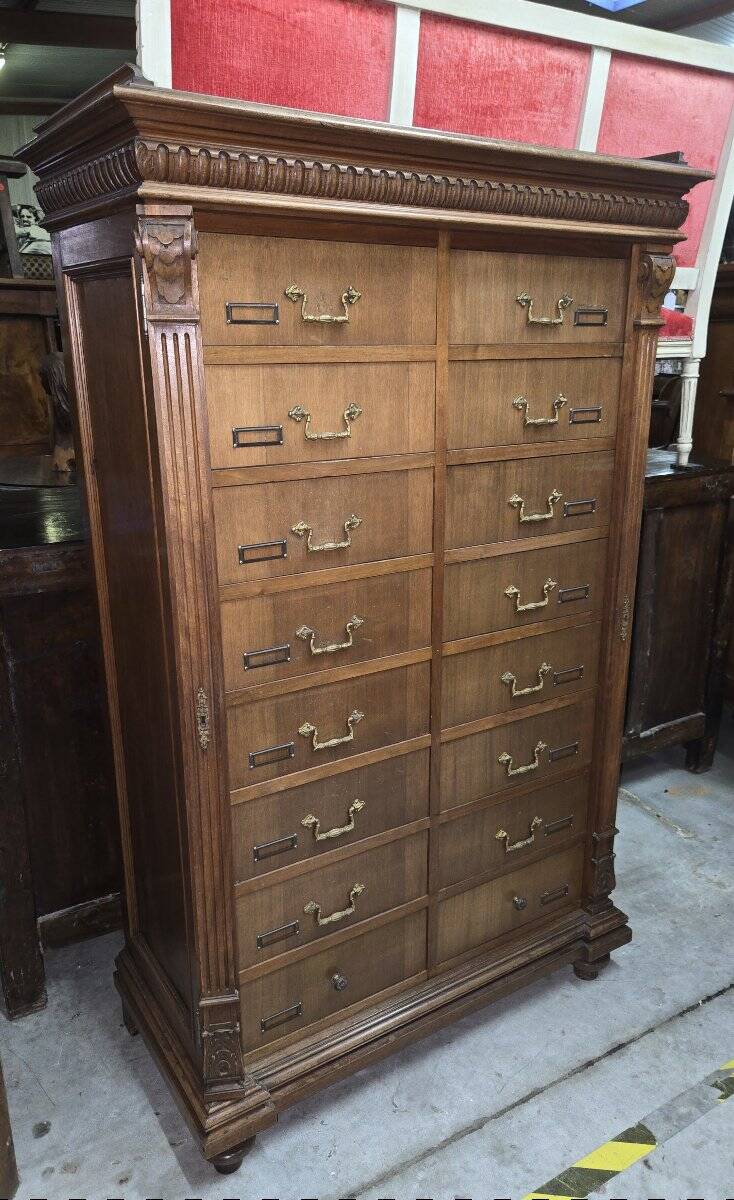 Antique solid wood workshop furniture in Renaissance style.