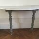 Console demi-lune ancienne peinte