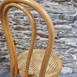 Set of thonet style cane chairs