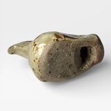 Ancient zoomorphic bird whistle in stoneware from La Borne.