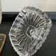 Vintage glass and brass candy box
