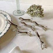 6 silver-plated knife rests in the shape of a horse. 1960s