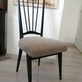 Lot 2 chaises bois tissu