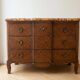 Antique chest of drawers with 3 drawers and marble top.