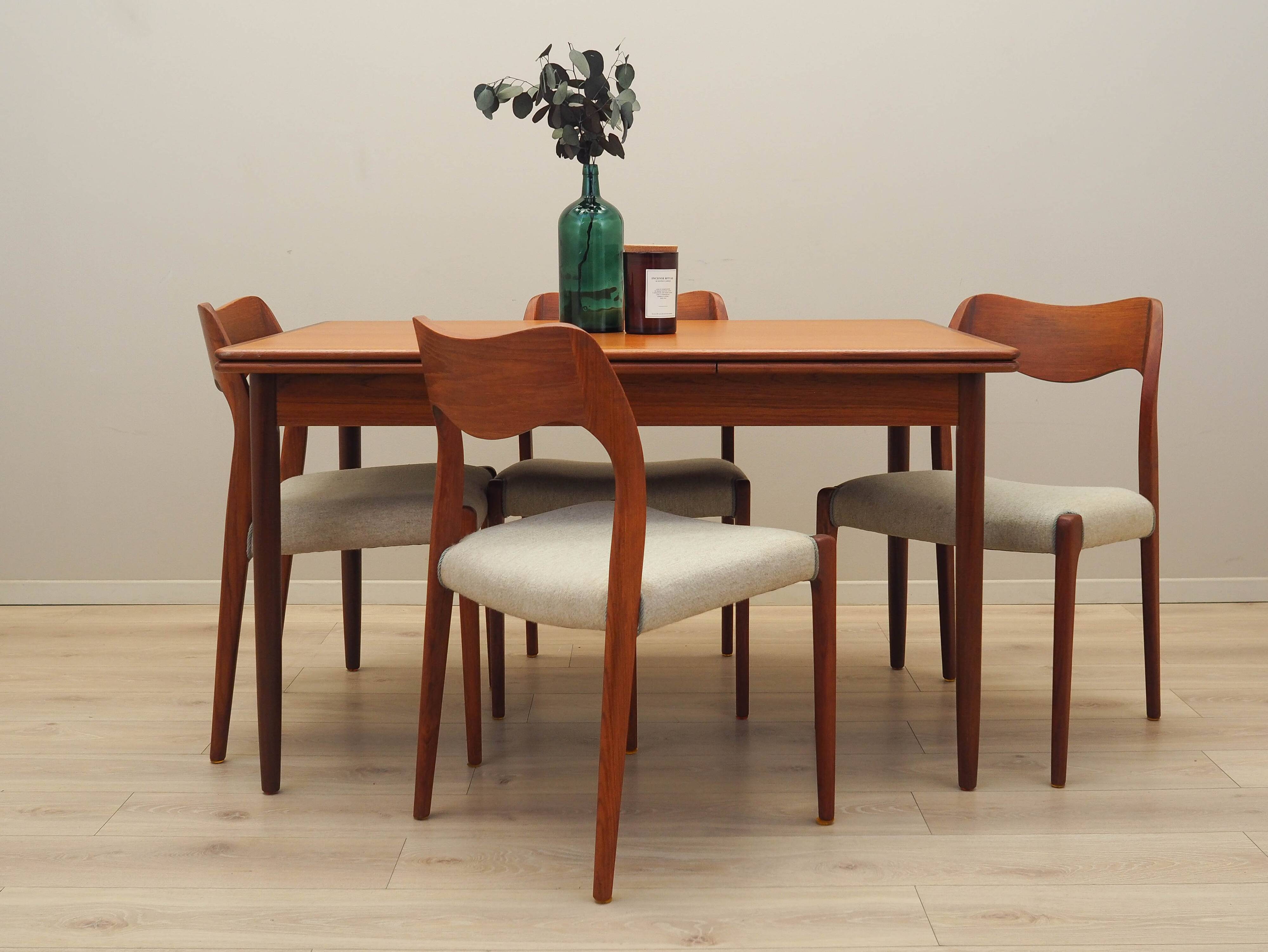 Set of four teak chairs, Danish design, 1960s, designer: Niels Otto Møller
